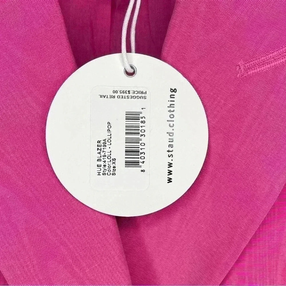STAUD Hue Moire Mini Blazer Dress Bubblegum Pink Size XS NWT - Picture 9 of 11